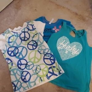 3 girls tops one Hurley, 1 Limited too and 1 Beaut